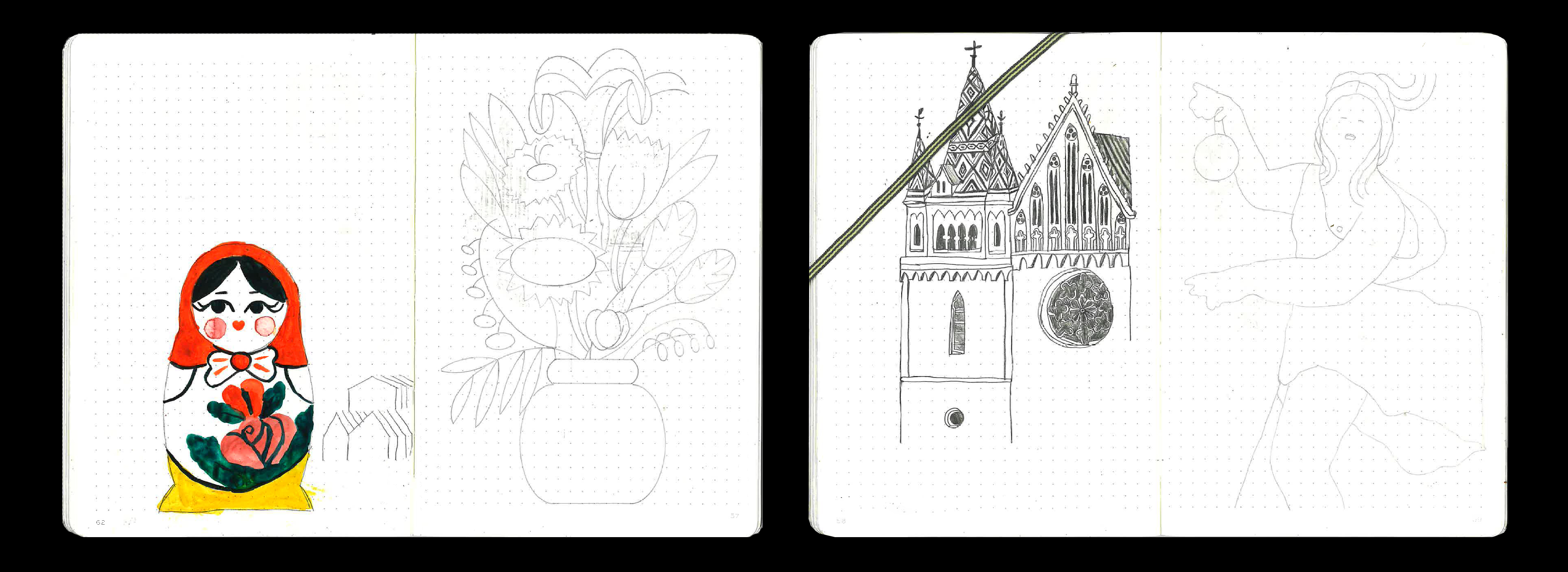 carnets illustrations bouquet