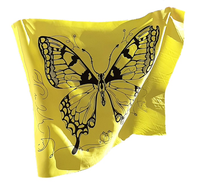 Drapeaux papillons sérigraphie textile